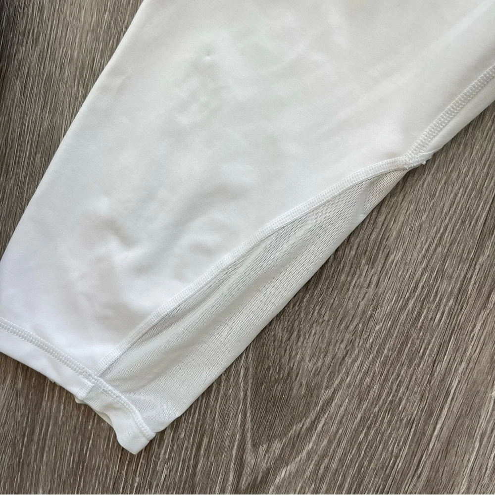 ATHLETA White Leggings Eclipse - Mesh Detail